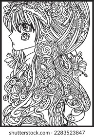 Anime Coloring Pages . .