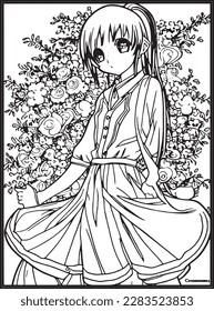Anime Coloring Pages . .