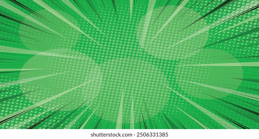 Anime Comic Background. Pop Art Style Background. Pop Up Retro Comic Background. Vector halftone illustration. Vintage background for comic superhero text, speech bubble, message.