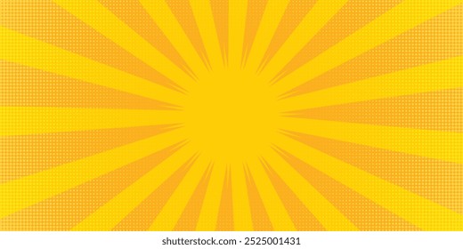 Anime Comic Background. Pop Art Style Background. Pop Up Retro Comic Background. Vector halftone illustration.