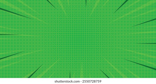 Anime Comic Background. Pop Art Style Background. Pop Up Retro Comic Background. Vector halftone illustration