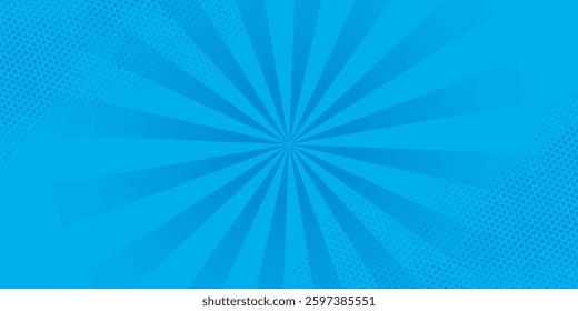 Anime Comic Background. Pop Art Style Background. Pop Up Retro Comic Background. Vector halftone illustration. Vintage background for comic superhero text, speech bubble, message.