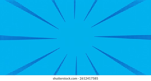 Anime Comic Background. Pop Art Style Background. Pop Up Retro Comic Background. Vector halftone illustration. Vintage background for comic superhero text, speech bubble, message.