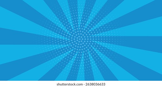 Anime Comic Background. Pop Art Style Background. Pop Up Retro Comic Background. Vector halftone illustration. Vintage background for comic superhero text, speech bubble, message.