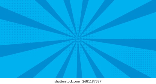 Fondo de cómic de anime. Fondo de estilo de arte Pop. Pop de fondo de cómic retro. Ilustración de semitono de Vector. Fondo de Antiguas para texto de superhéroe cómico, burbuja de discurso, mensaje.