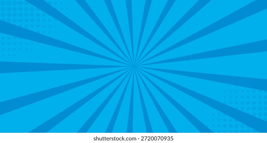 Fondo de cómic de anime. Fondo de estilo de arte Pop. Pop de fondo de cómic retro. Ilustración de semitono de Vector. Fondo de Antiguas para texto de superhéroe cómico, burbuja de discurso, mensaje.