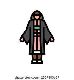 anime cosplay female color icon vector. anime cosplay female sign. isolated symbol illustration