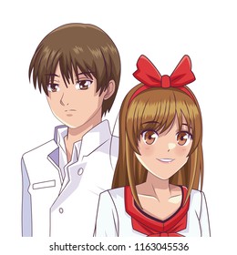Anime couple manga cartoon