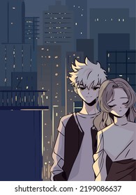 Anime Couple In The Street Urban