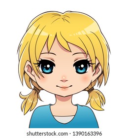 Pretty Blonde Blue Eyes Stock Illustrations Images Vectors