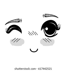 anime cute expression woman face
