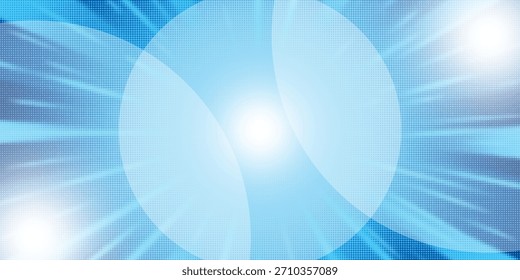 Anime Explosion Hintergrund mit radialen Linien - dynamische Sterne mit Geschwindigkeit Bewegung Effekt. Blau-weißes Halbtonmuster für Superhelden-Action im Manga-Comic-Stil. Stilisierte dekorative BG