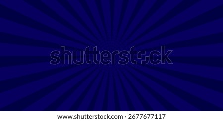 Anime explosion background with radial lines - dynamic starburst with speed motion effect. Blue and white halftone pattern for superhero action in manga comic book style