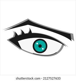 An anime eye style. Cartoon vector illustration