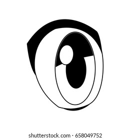 anime eye style comic look icon