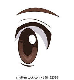 anime eye style comic look icon