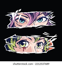 Anime Eyes Art Vector Asset