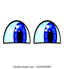 anime eyes drawing, vector illustration