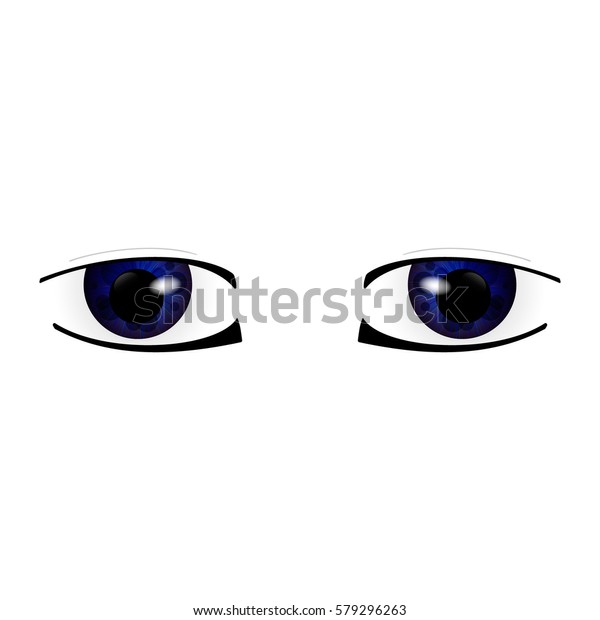 Anime Eyes Human Eyes Closeup Beautiful Stock Vector Royalty Free