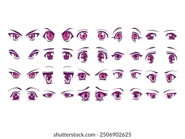 Anime Eyes Illustration Element Set