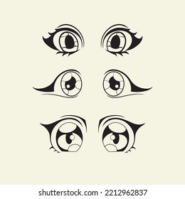 Anime Eyes Illustration Vector Asset Stock Vector (Royalty Free ...