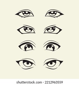 Anime Eyes Illustration Vector Asset