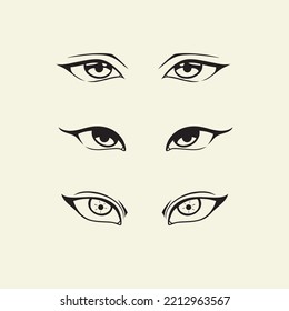 Anime Eyes Illustration Vector Asset