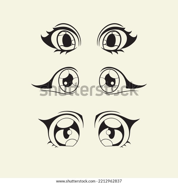 Anime Eyes Illustration Vector Asset Stock Vector (Royalty Free ...