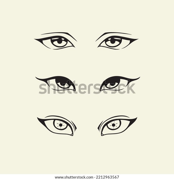 Anime Eyes Illustration Vector Asset Stock Vector (Royalty Free ...