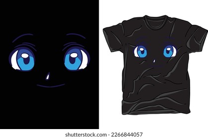 anime eyes T shirt Vector Design svg