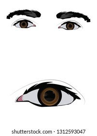Anime eyes vector