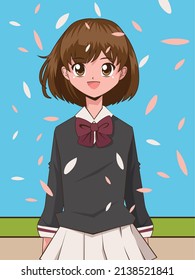 estilo cómico de carácter femenino anime