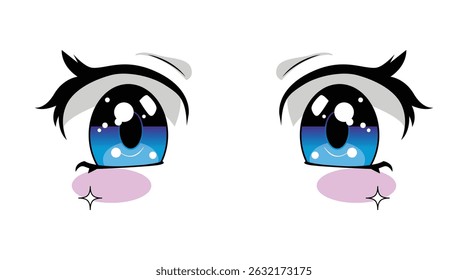 Anime female eyes illustration design