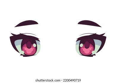 anime female eyes isolated icon