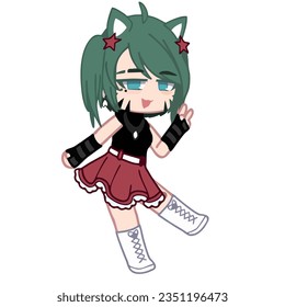 Anime Gacha Girl cute beautiful
