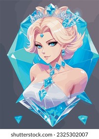 anime girl beautiful princess diamond