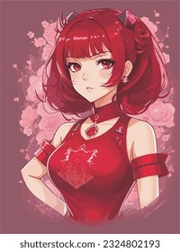 niña de anime hermosa princesa ruby
