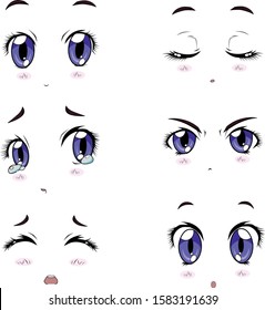 Anime Girl Cartoon Character Eyes