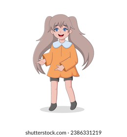 Anime Girl Character Design Illustration