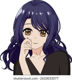 Anime Girl Character Manga Style Vector