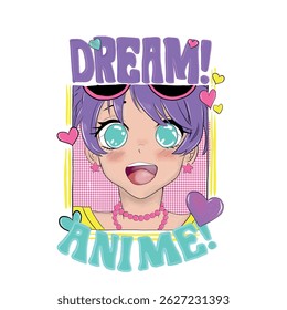anime girl drawing. girl tshirt print pattern, fashion and more