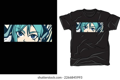 Anime Girl Eyes T shirt Design svg