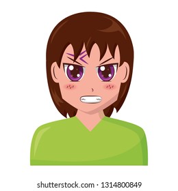 anime girl manga portrait
