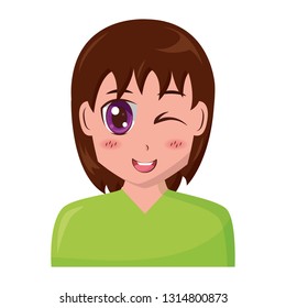 anime girl manga portrait