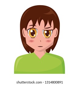 anime girl manga portrait