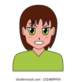 anime girl manga portrait