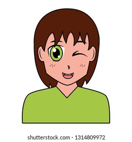 anime girl manga portrait