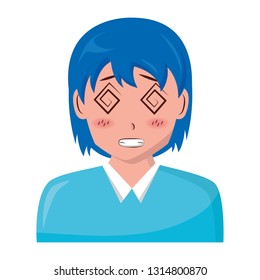 anime girl manga portrait character