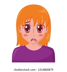 anime girl manga portrait character