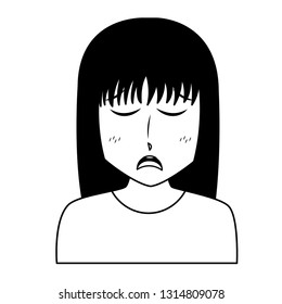 anime girl manga portrait character